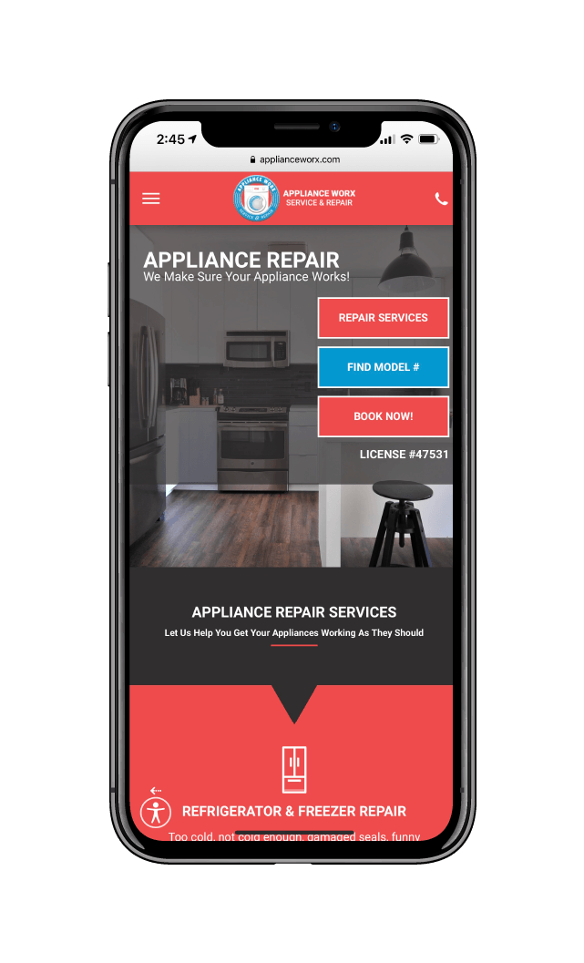 Appliance Repair Web Design Preview Websites Best Web Design Service